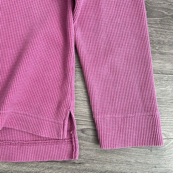 PILCRO Moira Waffle Knit Sweater Medium Oversized Slouchy Faded Pink Purple Boho - Picture 6 of 9